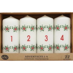 Adventslys 4-pk