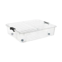 Bedroller Homebox m/splitlokk og hjul 49 liter