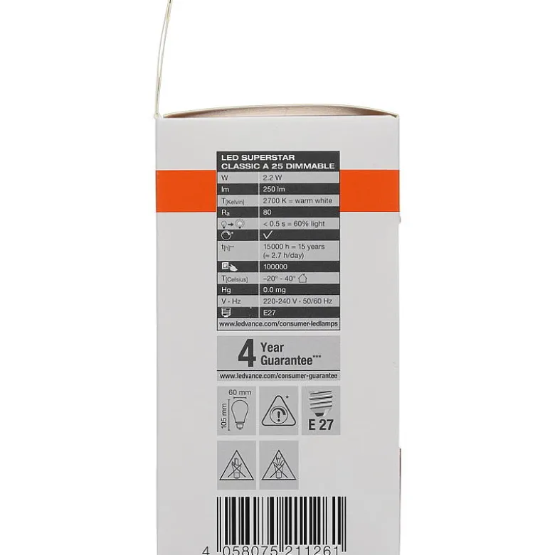 Lyspære LED 250 lm