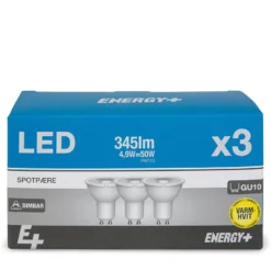 Spotpære LED 345 lm 3-pk